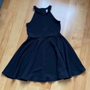 Justice Black halter dress